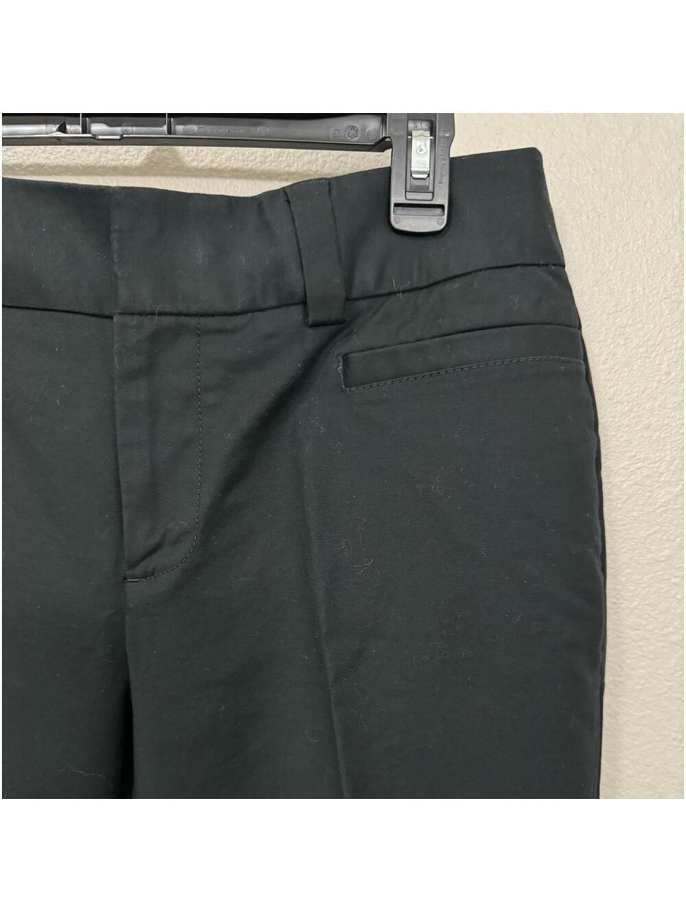 Gap Curvy Stretch Black Women's Straight Leg Ankle Trouser Dress Pants- Size 12 - Picture 3 of 7
